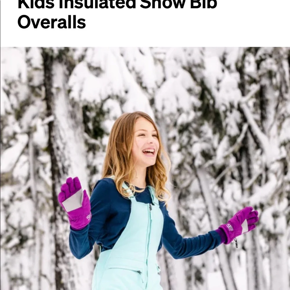 Skigear Arctix Snow gear insulated Bib Overall Nautical Blue big kids size